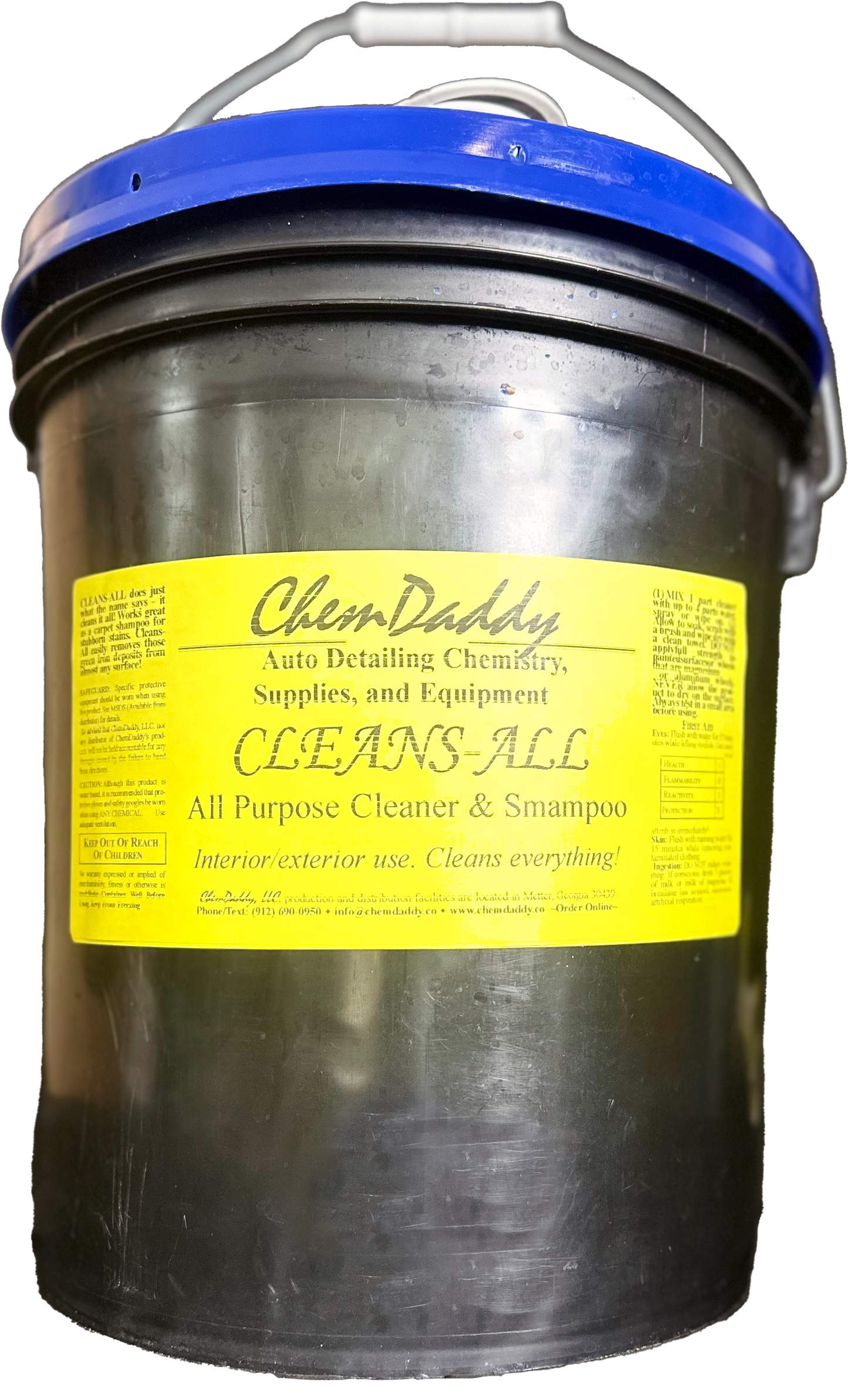 ChemDaddy's Cleans-All - Professional strength cleaner and shampoo effective for car surfaces. Best for Car Wash and Auto detailers.